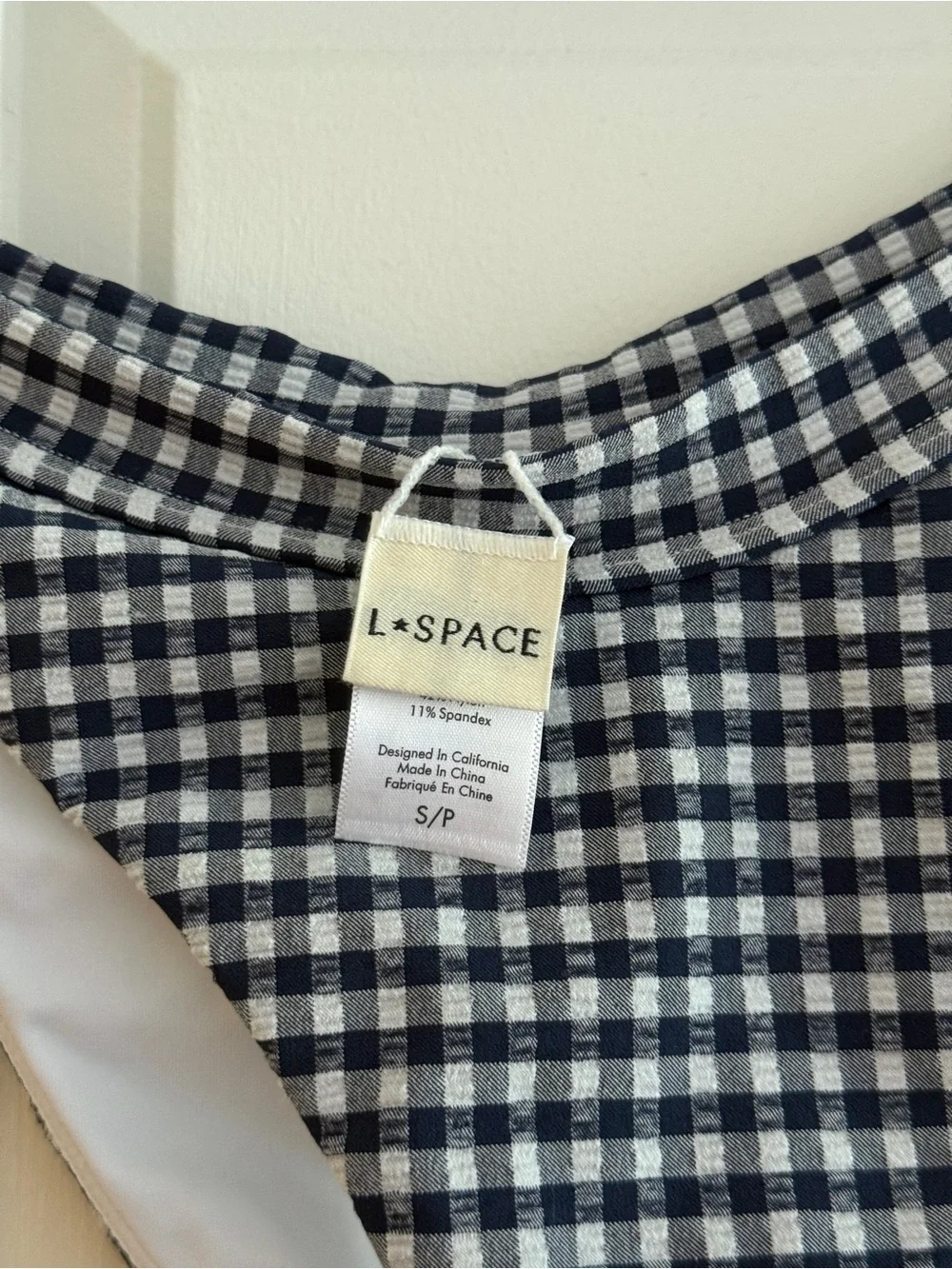LSPACE Mercer Bikini Bottom in Atta Girl Gingham size small